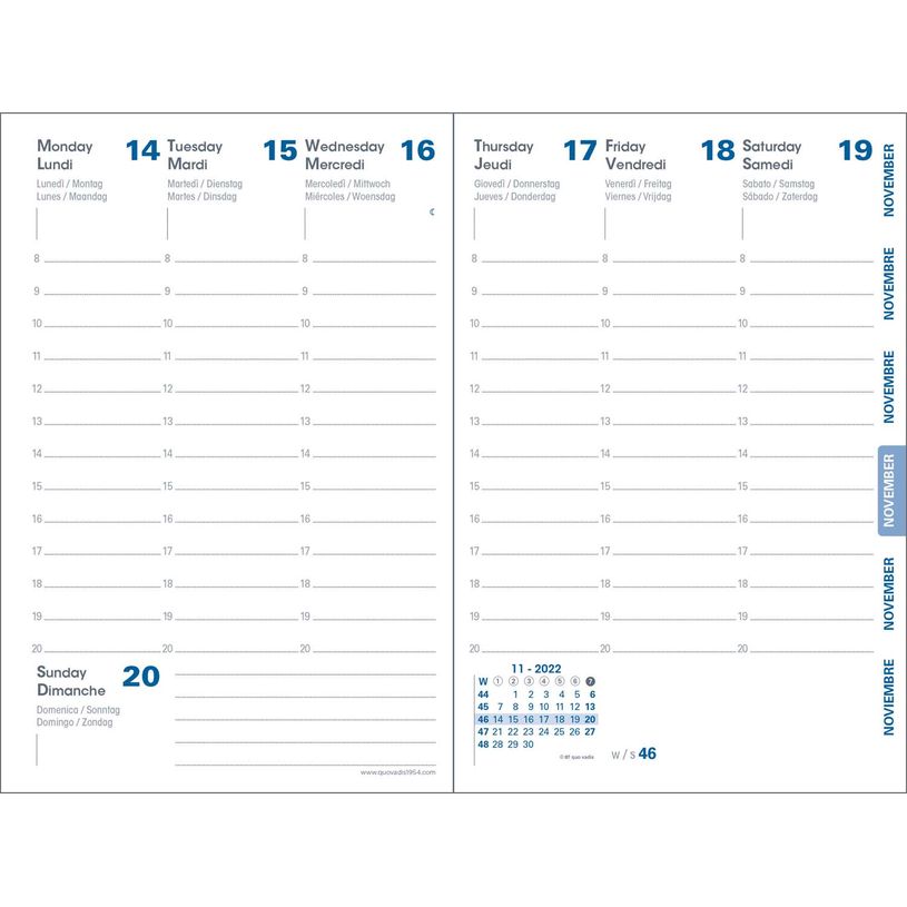 3371010499410-Agenda Equology - 1 semaine sur 2 pages - 10 x 15 cm - jaune - Quo Vadis--1