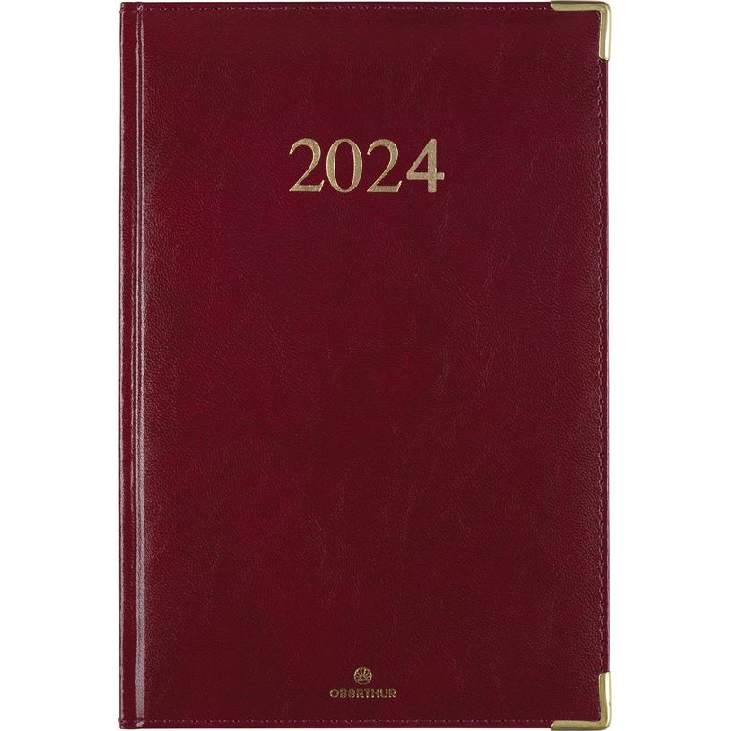3664447154169-Agenda Kiev - 1 semaine sur 2 pages - 22 x 30 cm - bordeaux - Oberthur-P_405148953_1-0