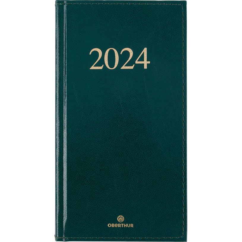 3664447158280-Agenda de poche Kiev - 1 semaine sur 2 pages - 9,5 x 17 cm - vert - Oberthur-P_405148970_1-0