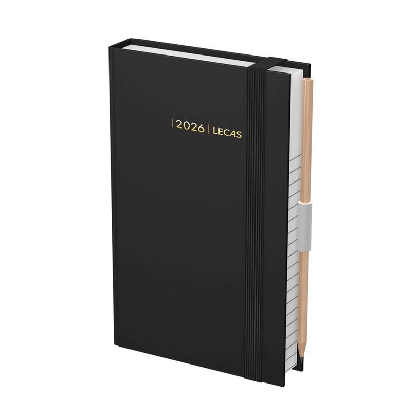 3147280262135-Lecas Chantier - Agenda 1 jour par page avec crayon - 8 x 13 cm - noir--0