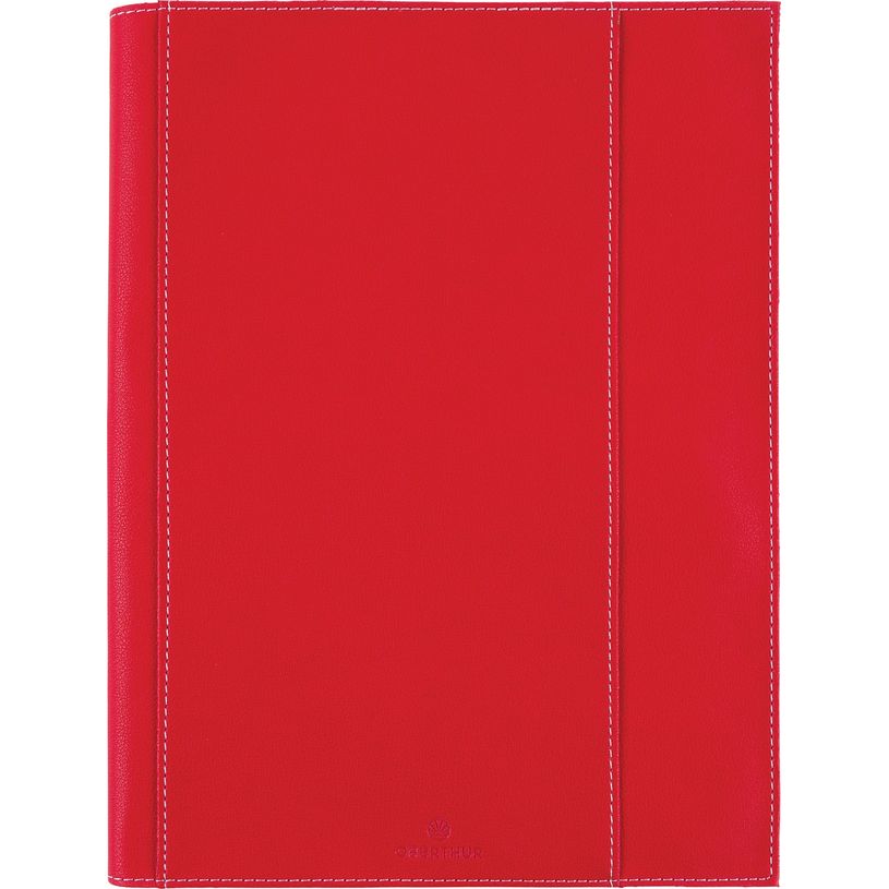 3664447161150-Agenda à spirale Burgos - 1 semaine sur 2 pages - 22 x 28 cm - rouge - Oberthur-P_405149263_1-0