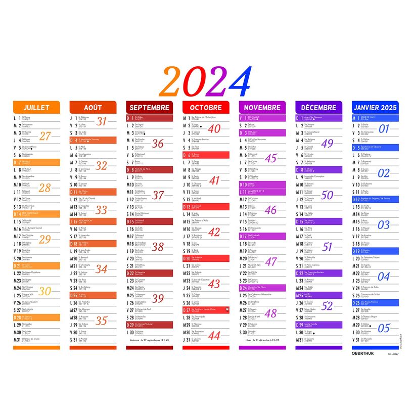 3664447152301-Calendrier Nuance - 7 mois par face - 40,5 x 55 cm - Oberthur-P_405149403_2-1