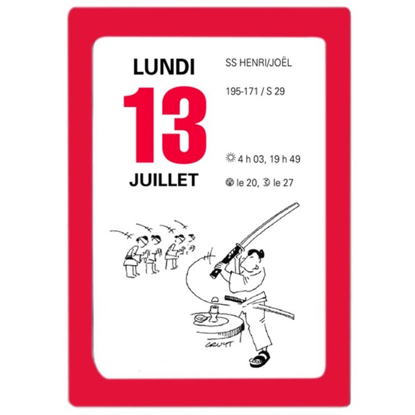 3664447162089-Oberthur - Bloc éphéméride humoristique - 6 x 9 cm - rouge-P_405149436_1-0