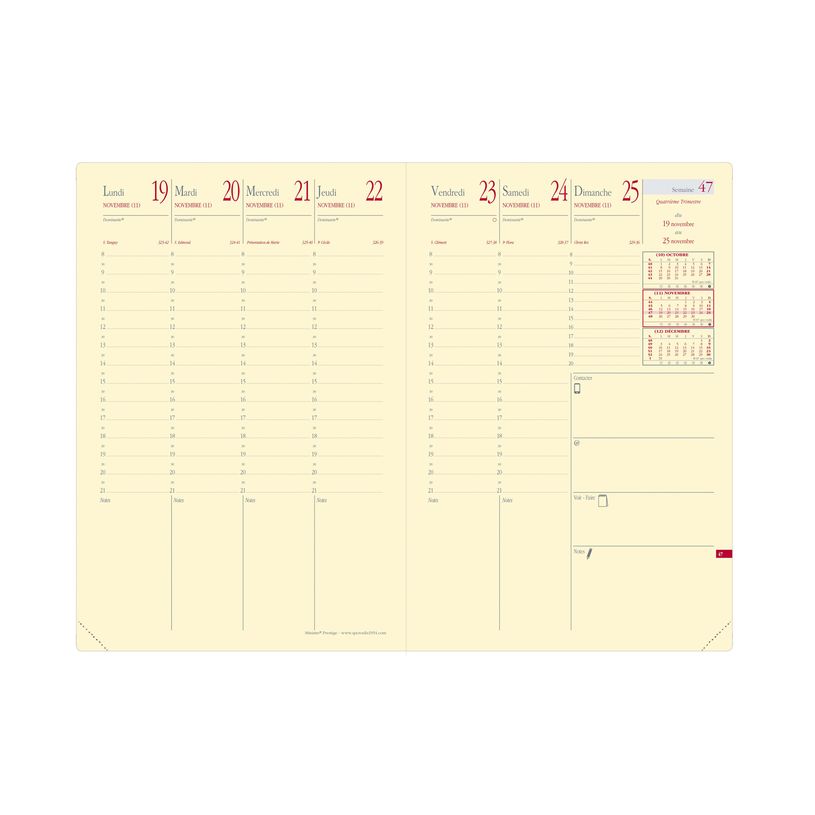 3371010481507-Agenda Impala Ministre Prestige - 1 semaine sur 2 pages avec répertoire - 16 x 24 cm - bl-P_405149565_2-1