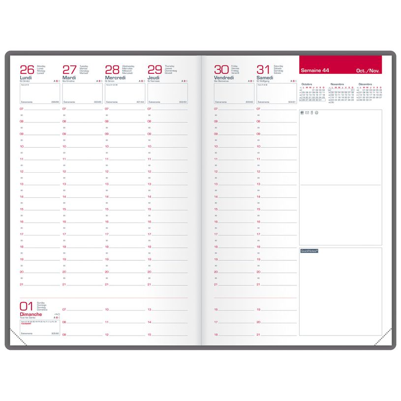 3147280267130-Agenda Ophio - 1 semaine sur 2 pages - 16 x 24 cm - noir - Oxford-P_405149656_2-1