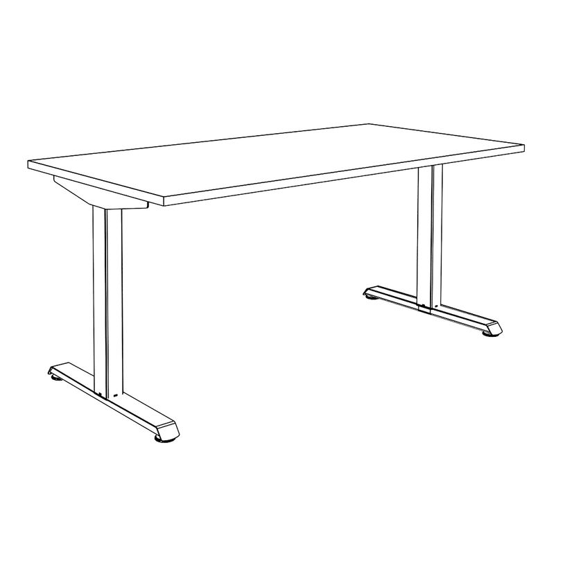 3253310236806-Bureau LEVEL - Bureau éléctrique - L160 - pied carbone - plateau imitation hêtre-P_405150719_5-5