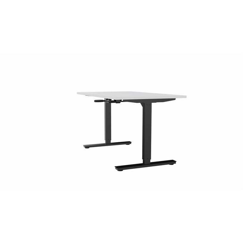 3617350004519-Bureau AXEL assis/debout - réglage par manivelle - L180 x P80 cm - plateau blanc - pieds -P_405153339_1-0