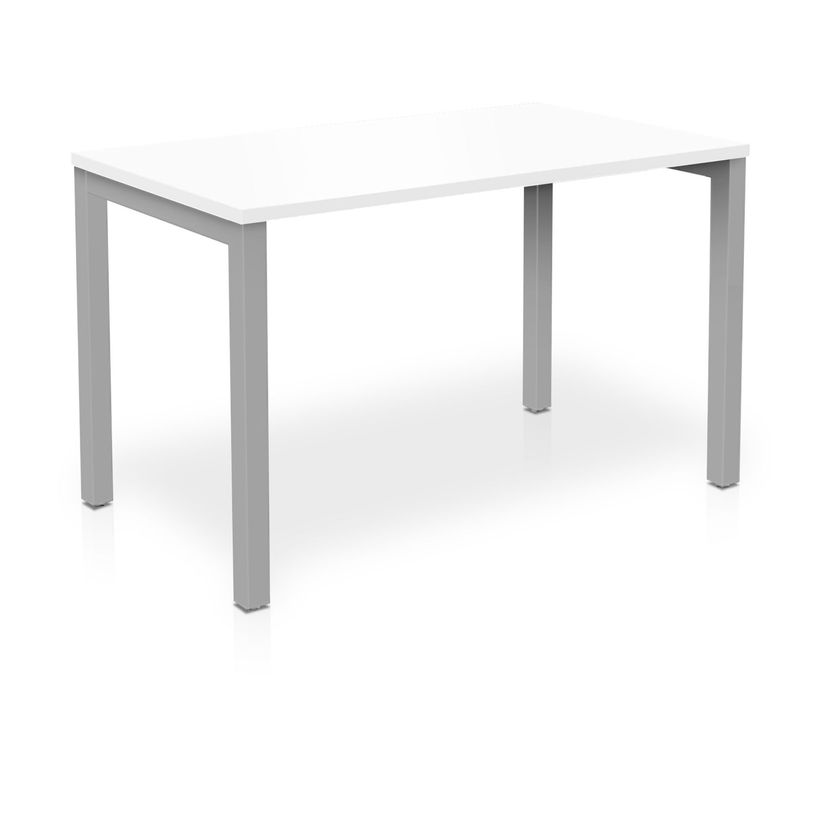 3617350003819-Bureau ARIAL - L180 x P80 cm - plateau blanc - pieds gris aluminium-P_405153393_1-0