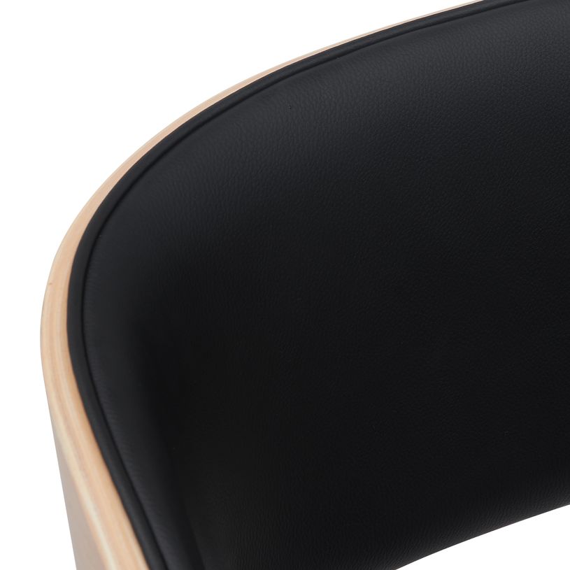 3397701697606-Chaise JUNON - Bois multiplis imitation chêne clair et polyuréthane noir-P_405154169_7-6