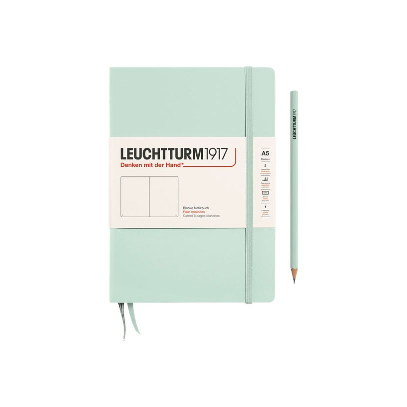 4004117625961-Leuchtturm1917 - Carnet de notes rigide A5 - uni - vert d'eau-P_405155327_1-0