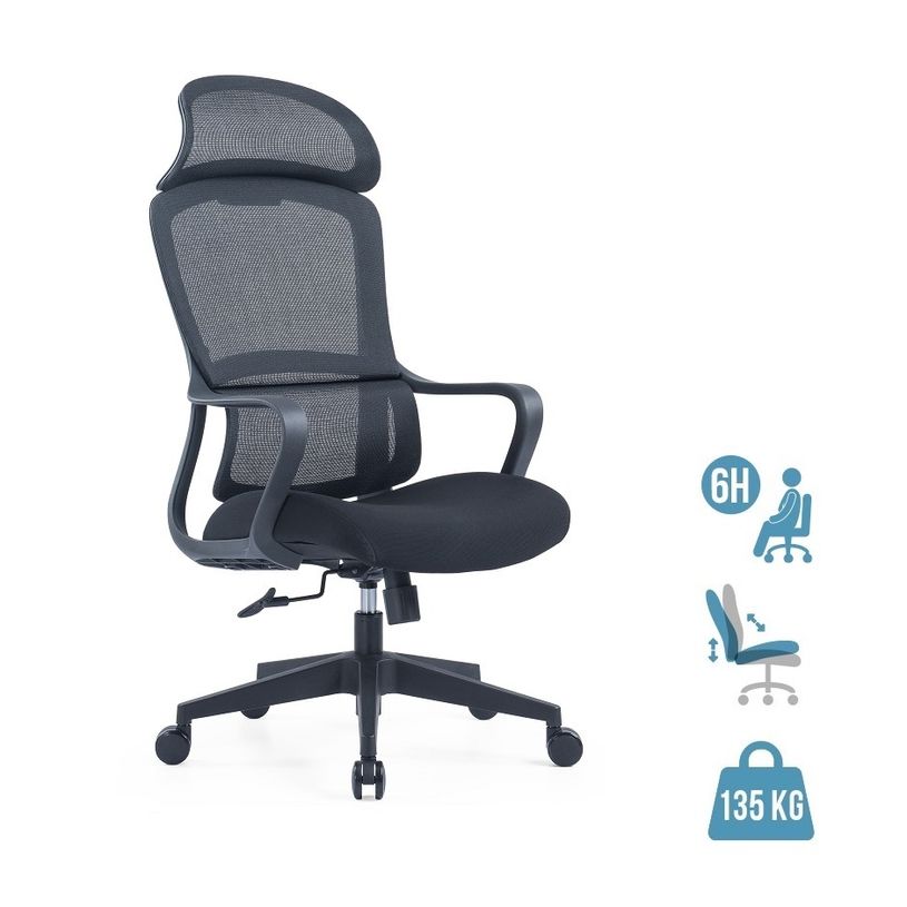 3700339993284-Fauteuil de bureau Richard - accoudoirs fixes - noir-P_405155861_1-0