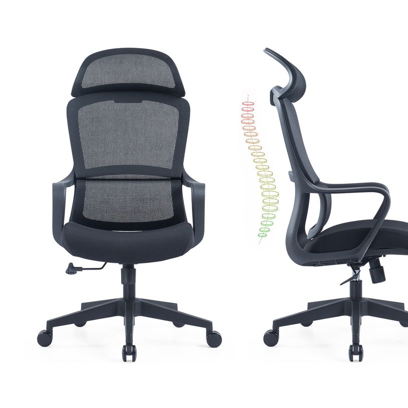 3700339993284-Fauteuil de bureau Richard - accoudoirs fixes - noir-P_405155861_6-5