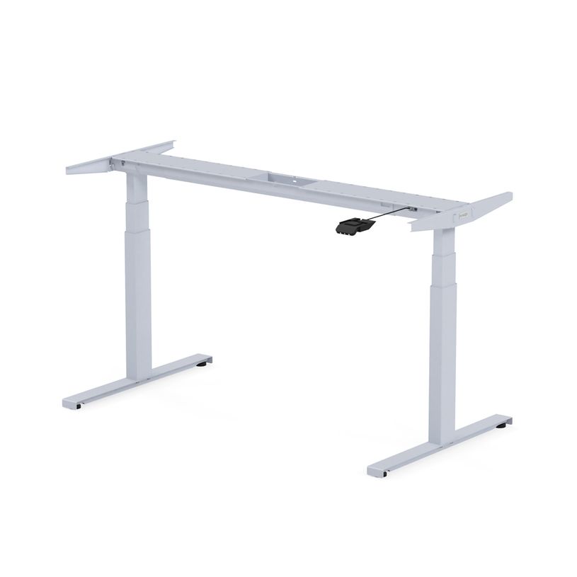 3760350282439-Bureau électrique UGO - L120x80cm - pieds gris - plateau blanc laqué-P_405156081_3-2
