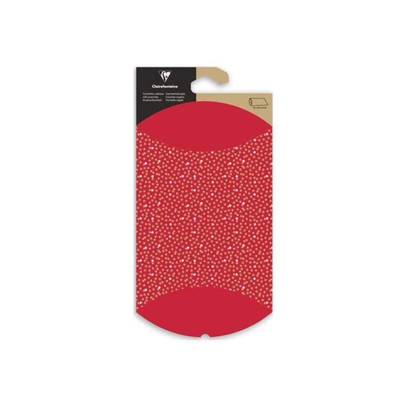 3329686180125-Clairefontaine - Pochette cadeau - 16 x 22 cm - étoiles rouges-P_405156668_1-0