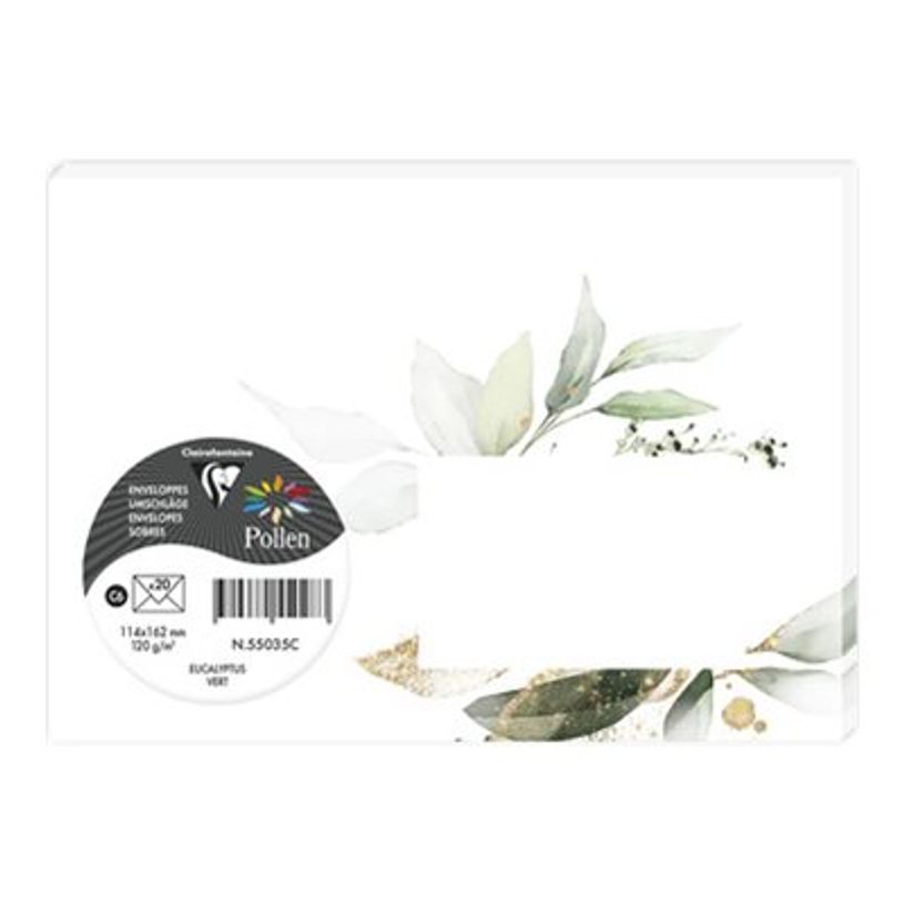 3329680550351-Pollen - 20 Enveloppes - 114 x 162 mm - vert 1-P_405162807_2-0