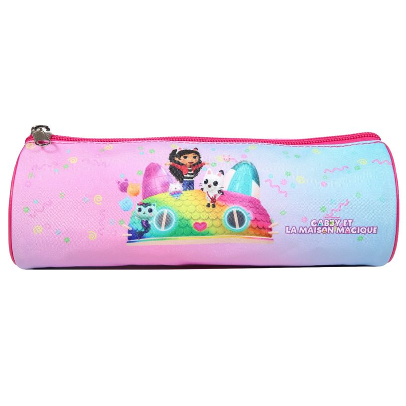 3666311024103-Trousse ronde Gabby et la maison magique - 1 compartiment - violet - Bagtrotter-P_405164117_1-0