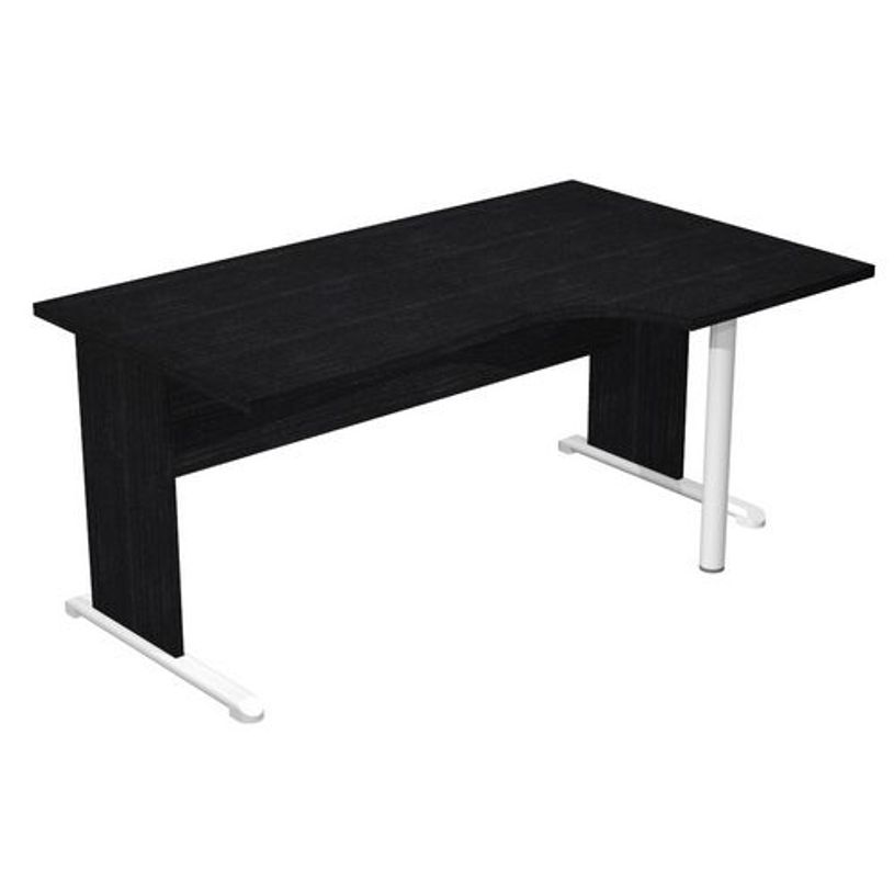 7331920001307-Bureau compact Trend - L160 cm - retour à droite - pieds bois - plateau imitation frêne -P_405165670_1-0