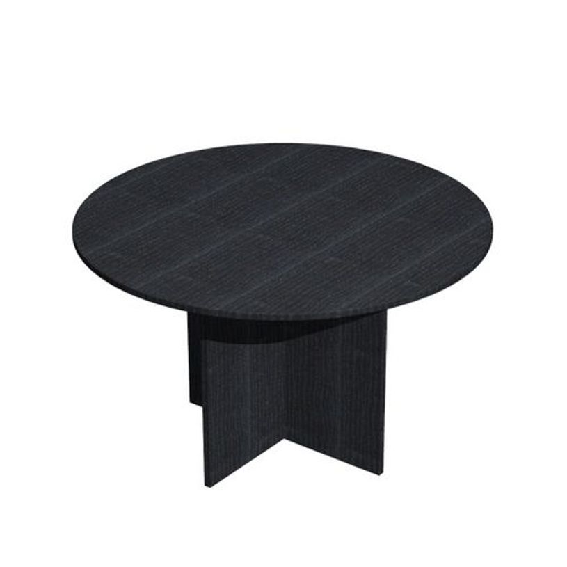 7331910004806-Table de réunion Trend - ronde - diam 120 - imitation chêne frêne noir-P_405165708_1-0