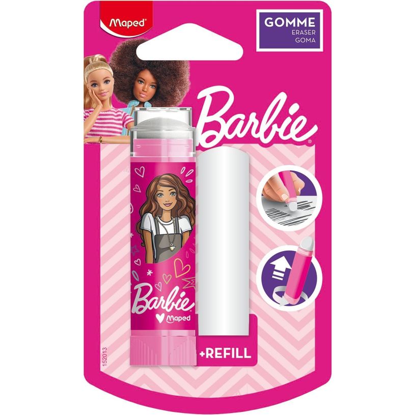 3154141520136-Maped Licence Barbie - Gomme tube + 1 recharge gomme (blister)-P_405183946_1-0