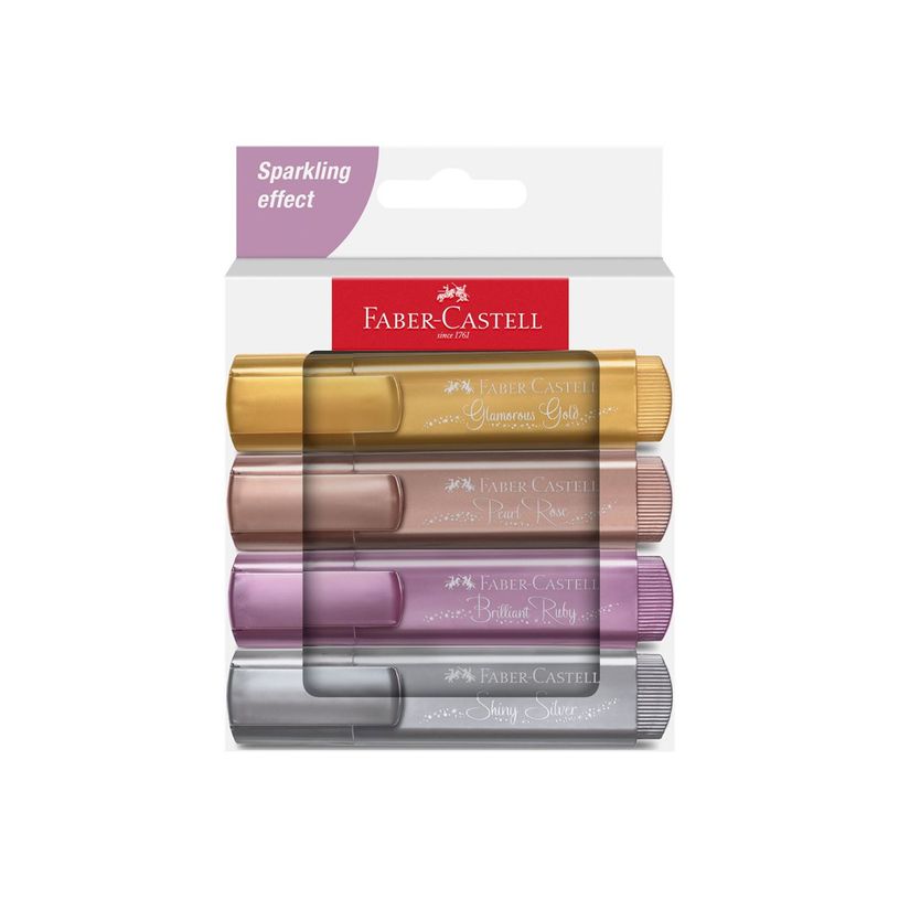 4005402546749-Faber-Castell Textliner 46 - Pack de 4 surligneurs métalliques - rose perle, argent brilla-P_405184316_1-0