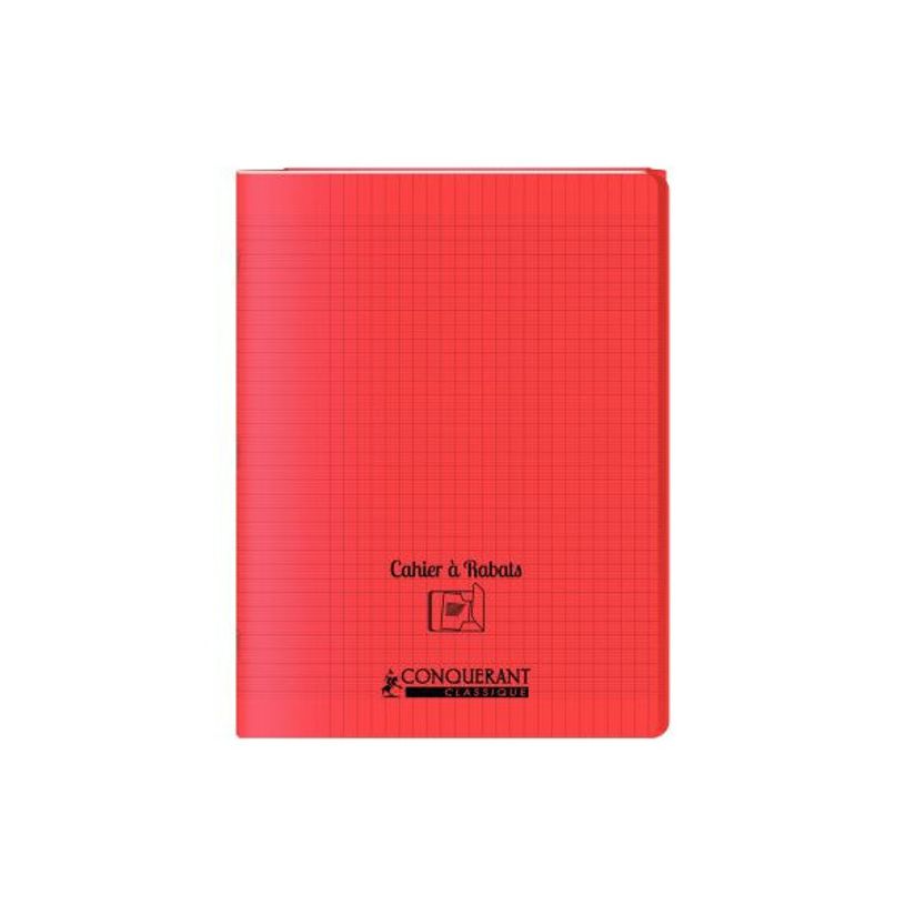 3020120123967-Conquérant Classique - Cahier polypro à rabat 24 x 32 cm - 96 pages - grands carreaux (S-P_405184450_1-0