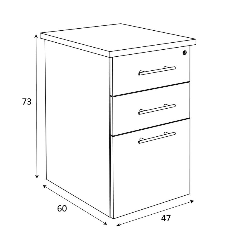 3253310199569-Caisson HT bureau - steely/stelly manager - Profondeur 60 cm - hetre - top vert -P_405185156_2-1