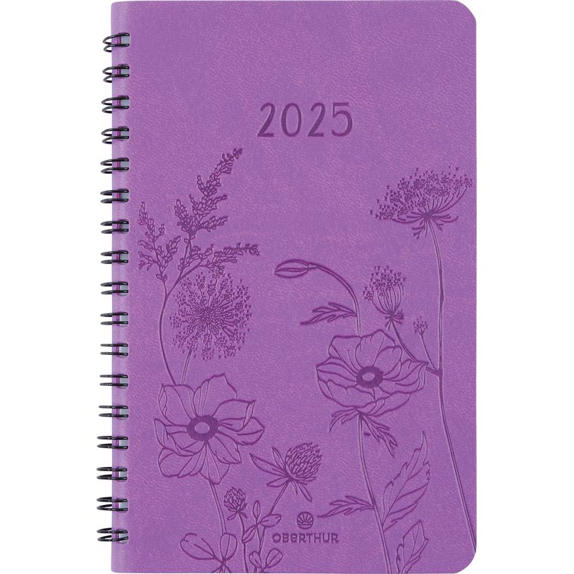 3664447205045-Agenda de poche spiralé Primrose - 1 semaine sur 2 pages - 10 x 15 cm - lilas - Oberthur-P_405186345_1-0
