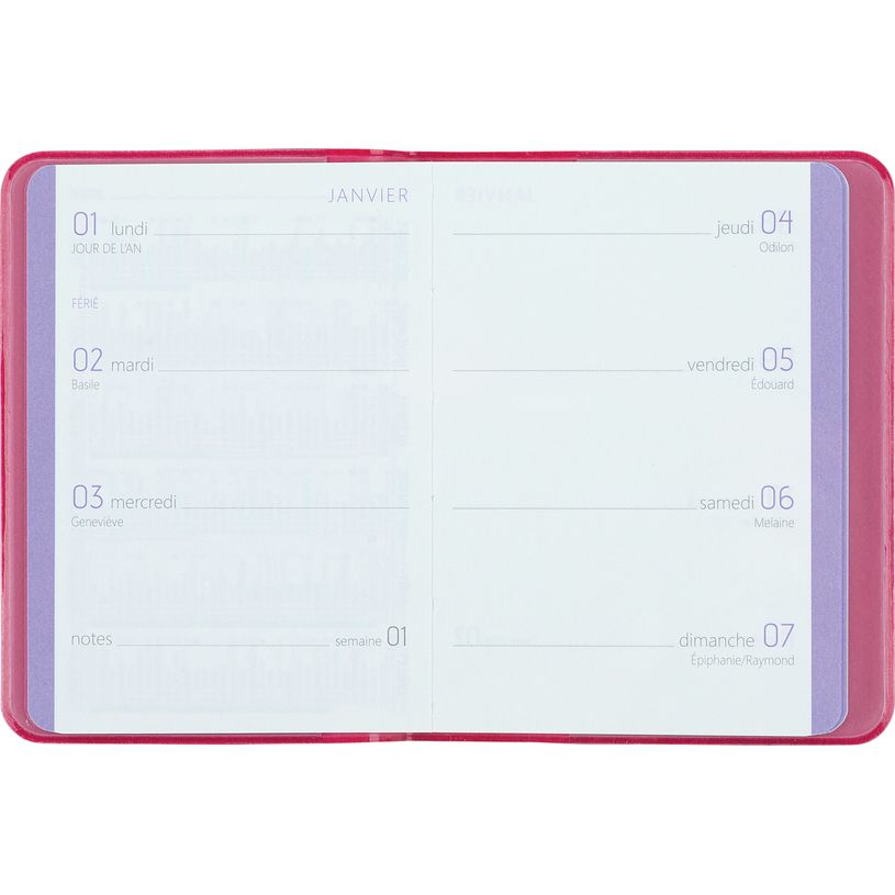 3664447205816-Agenda Colornote - 1 semaine sur 2 pages - 7,5 x 10,5 cm - fuchsia - Oberthur-P_405186362_2-1
