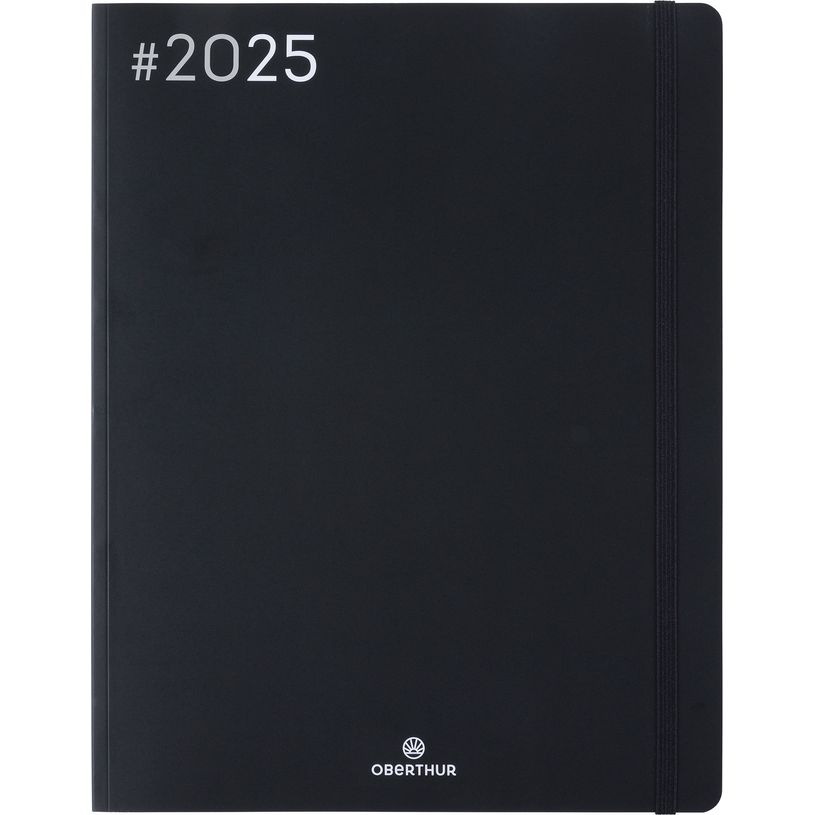3664447205847-Agenda Flex - 1 semaine sur 2 pages - 22 x 28 cm - noir - Oberthur-P_405186430_1-0