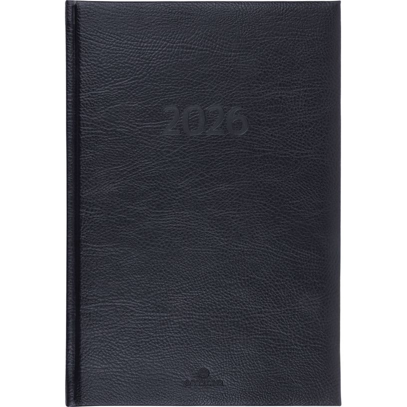 3664447206103-Agenda London - 1 semaine sur 2 pages - 17 x 24,5 cm - noir - Oberthur--0