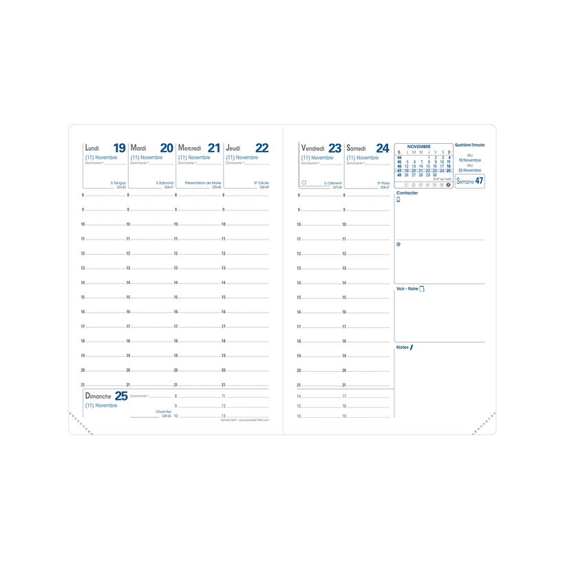 3371010509812-Quo Vadis Toscana Trip - Agenda - 2025 - semainier - mini - 90 x 125 mm - portrait - papier blanc - couleur unique - s-P_405187280_4-1