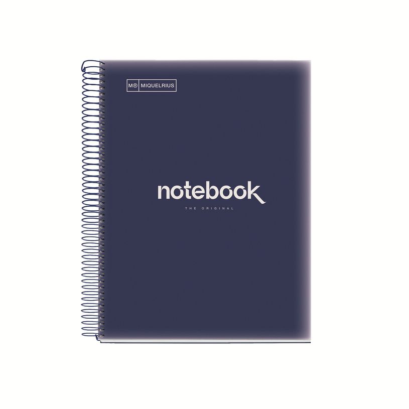 8422593021033-Notebook Emotions, couverture souple, A4 séyès, 80 feuilles de 1 couleur, Miquelrius, Marine.--0
