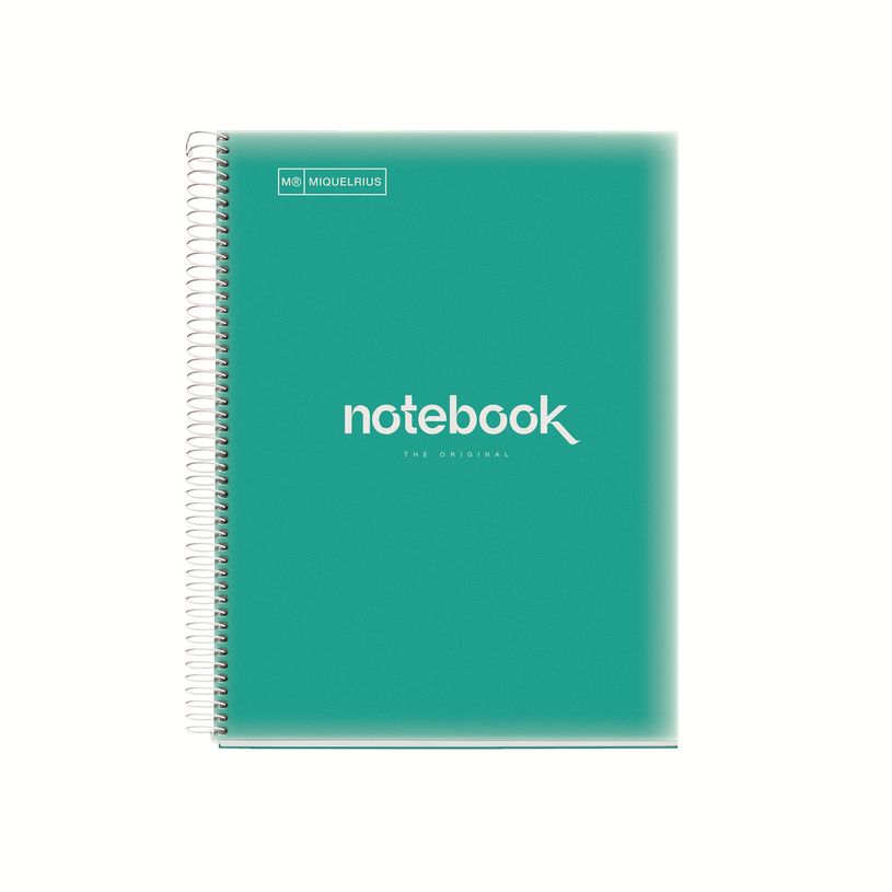 8422593021347-Notebook Emotions, couverture souple, A4 séyès, 80 feuilles de 1 couleur, Miquelrius, Turquoise.--0