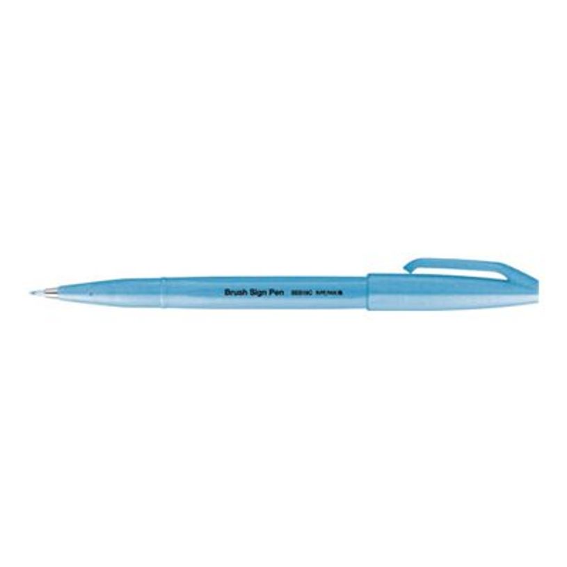 4902506419682-Pentel Arts Brush Sign Pen - Feutre pinceau - bleu fluo-P_405189420_1-0
