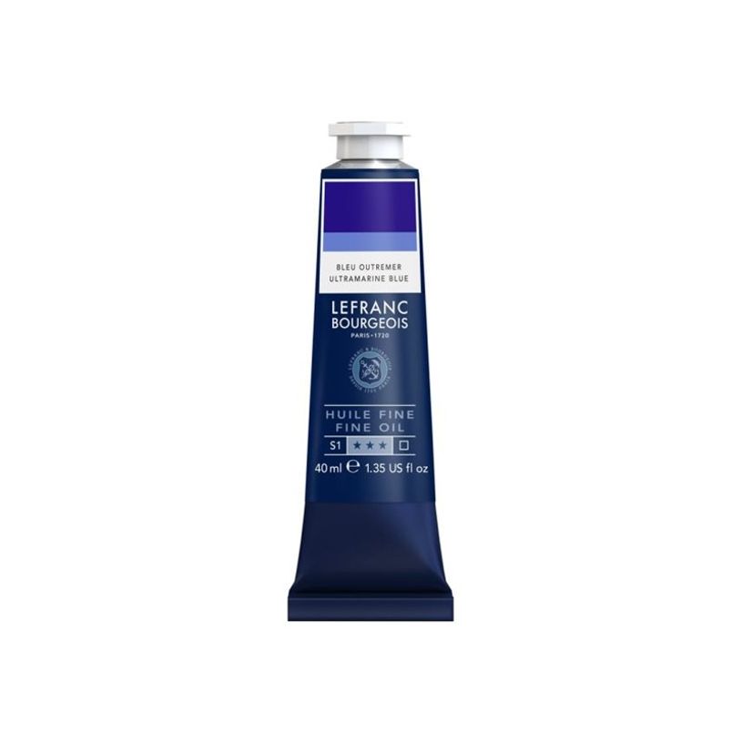 3013643017707-Lefranc Bourgeois - Peinture à l'huile - bleu d'outremer - transparent - fine - 40 ml-P_405216751_2-0