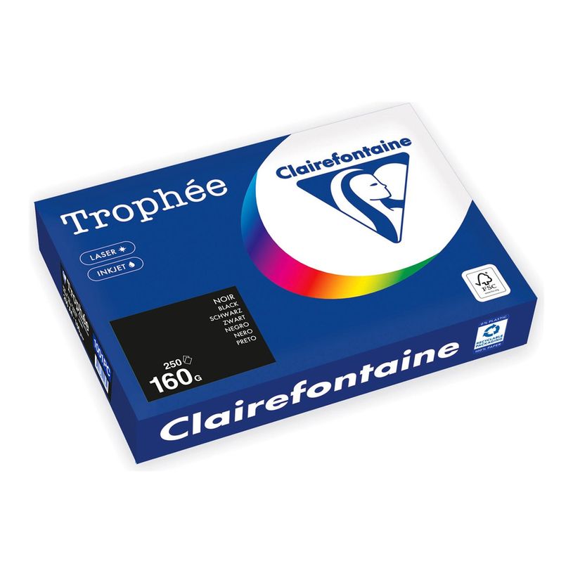 3329680002812-Clairefontaine Trophée - Papiers - noir - A4 (210 x 297 mm) - 160 g/m² - Ramette de 250 -P_405221797_1-0