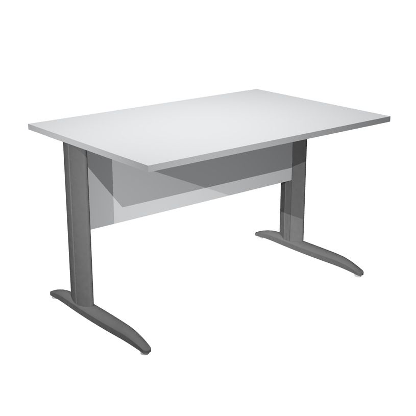 0404052255942-Bureau droit Trend - L160 - Pieds métals - plateau gris - pied anthracite-P_405225594_1-0