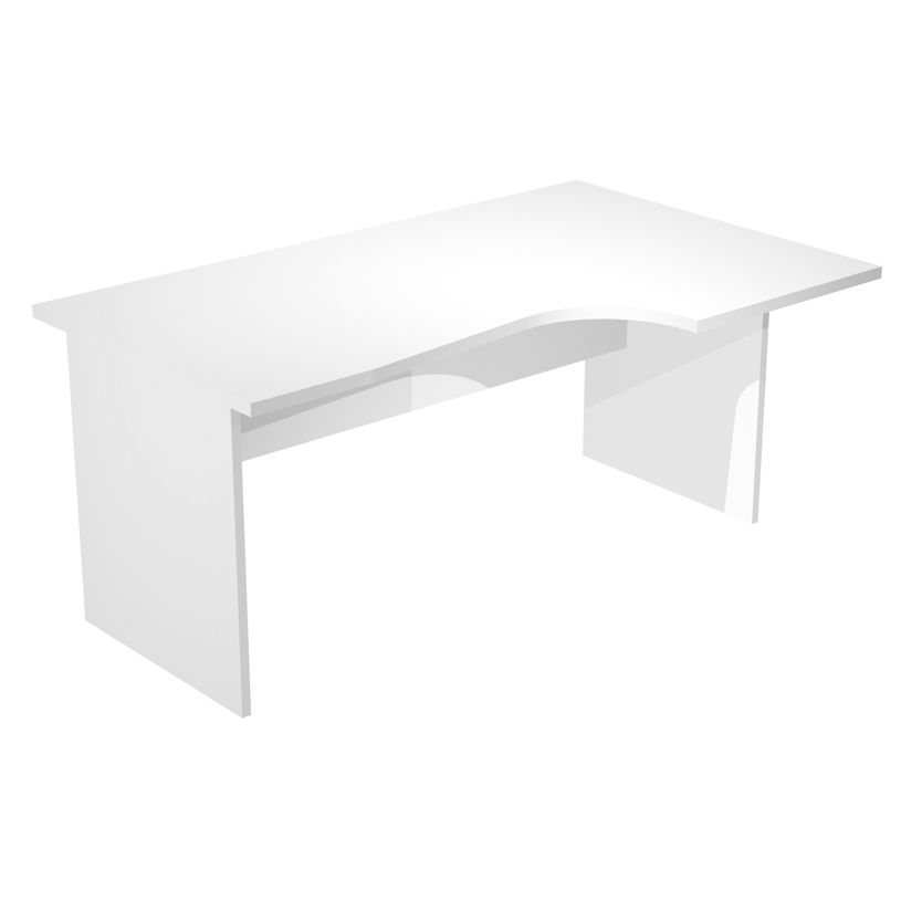 0404052256864-Bureau compact Trend - L160 cm - retour à droite - pieds panneaux - plateau blanc - (pied de renfort obligat-P_405225686_1-0