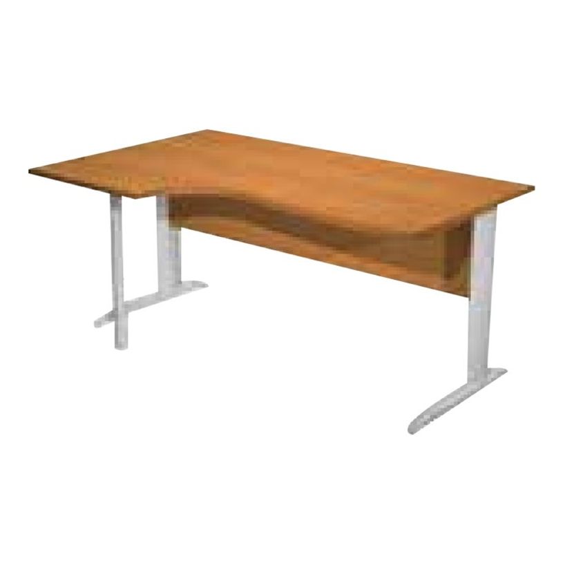 0404052257069-Bureau compact Trend - retour à gauche avec pieds métal en L + pied de renfort - L160 - pla-P_405225706_1-0