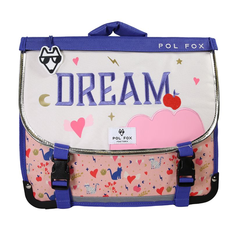 3663842008695-Cartable 38 cm Dream- 2 compartiments- rose-  Pol Fox-P_405225975_1-0