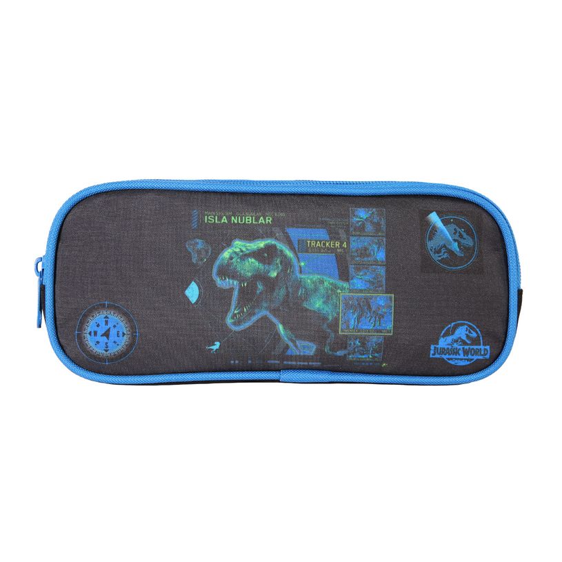 3666311029559-Trousse Jurassic world - 23cm -  2 compartiments - noir - Bagtrotter-P_405226224_1-0