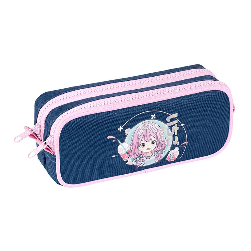 3135258774346-Trousse Manga - 2 compartiments - Bleu - Viquel-P_405226377_1-0