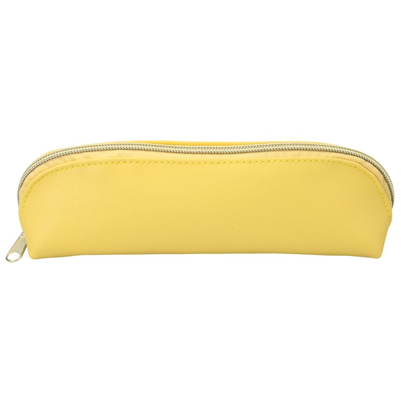 3173743253600-Trousse ovale SCHOOL "Dots" coloris jaune-P_405226549_1-0