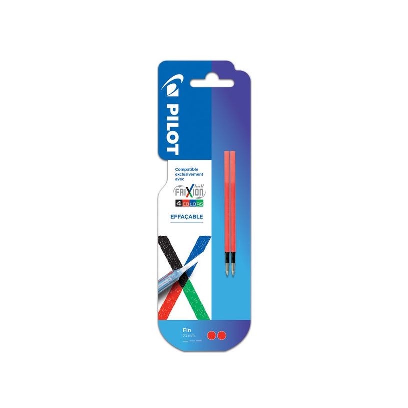 3131910447566-2 Recharges Frixion Ball - 4 couleurs - pointe fine - rouge-P_405231059_1-0