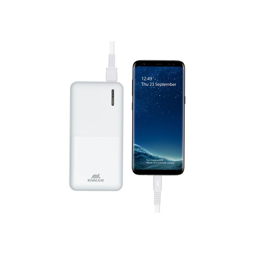 4260709011240-Riva Case Rivapower VA2572 - Banque d'alimentation - 20000 mAh - 74 Wh - 20 Watt - 3 A - QC 3.0, AFC, Huawei Fast Charge, PD 3.0 - 3 connecteurs de sortie (24 pin USB-C, 2 x USB de type A à 9 broches) -P_405231913_3-13