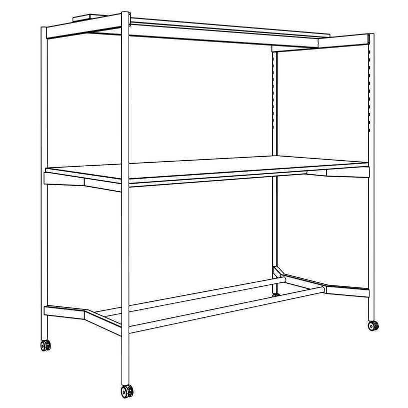 3253310546967-Table Coworking ELKI - L180 - plateau imitation chene gris - pied blanc-P_405232799_2-1