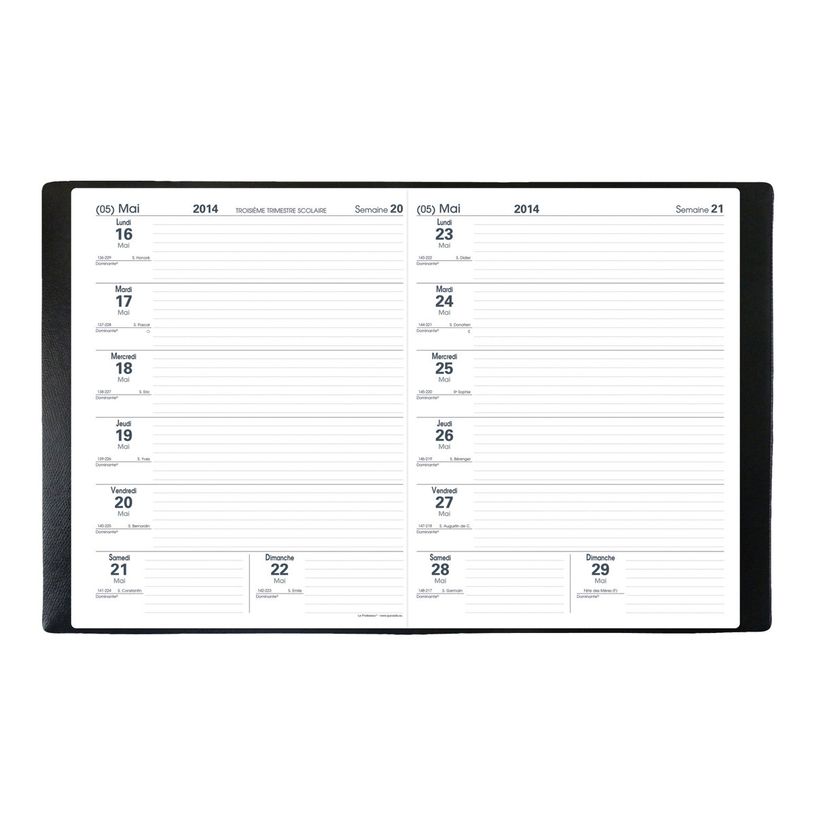3371010213375-Quo Vadis Le Professeur Impala - Agenda - semainier - agrafé - 210 x 270 mm - papier blan-P_405233343_2-1