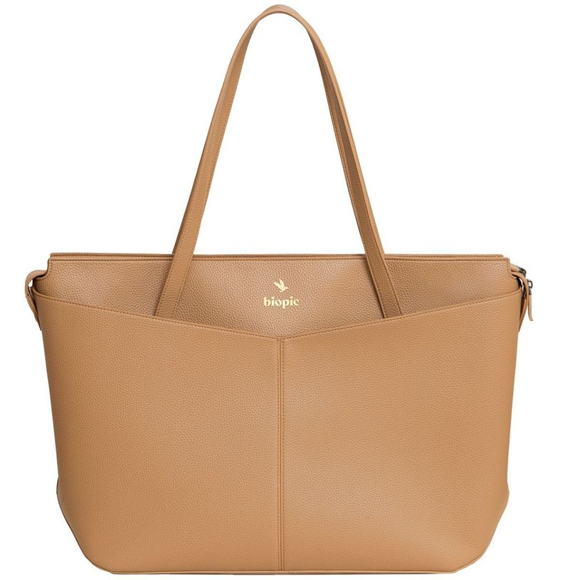 0404052342239-Sac cabas Sofia - 43 cm - 2 compartiments - camel - Biopic--0