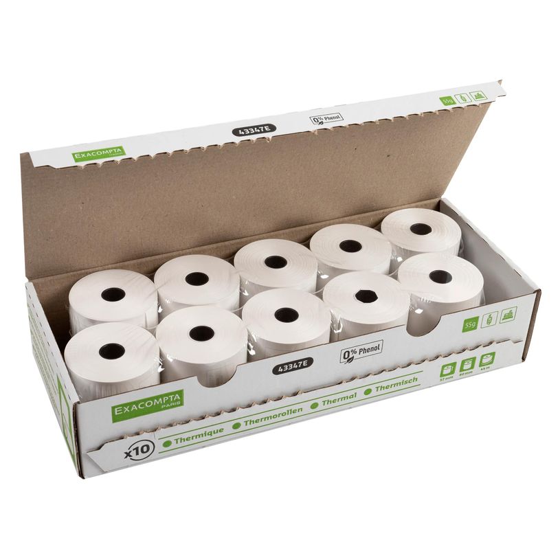 3130631433476-Exacompta - 10 Bobines Ticket de Caisse 57x60mm - 44m - Thermique 55g/m² Sans Phénol - C-P_405239848_5-4