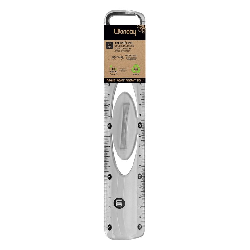 3701254722133-Wonday Tromb'line - Règle - 20 cm - RPET plastic-P_405241135_1-0